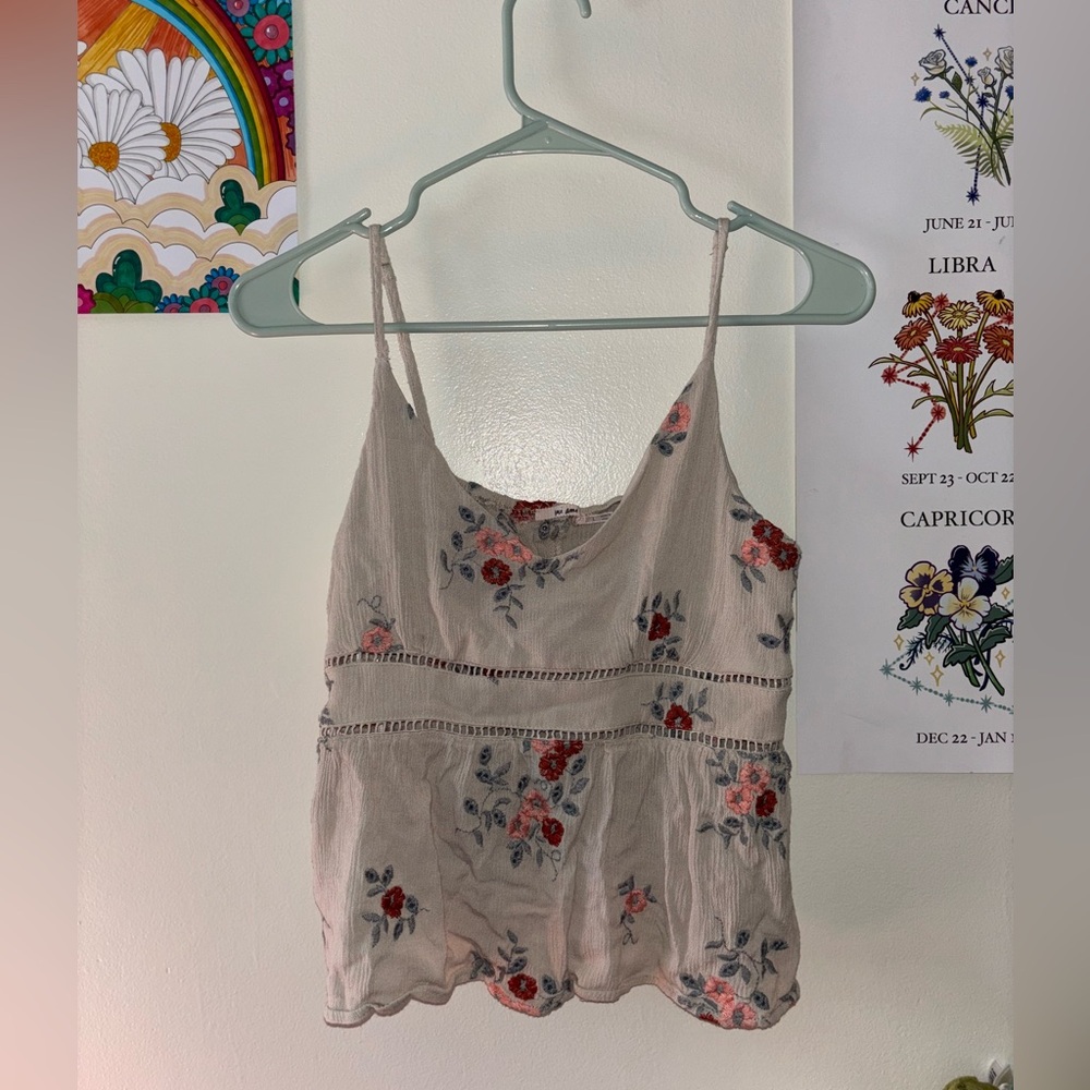 Floral Cropped Tank Top